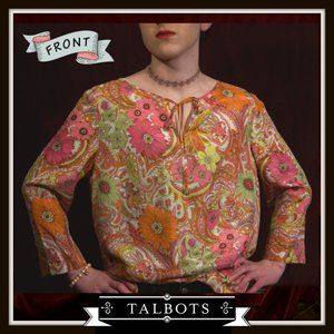 Talbot's Floral Silk Blouse M